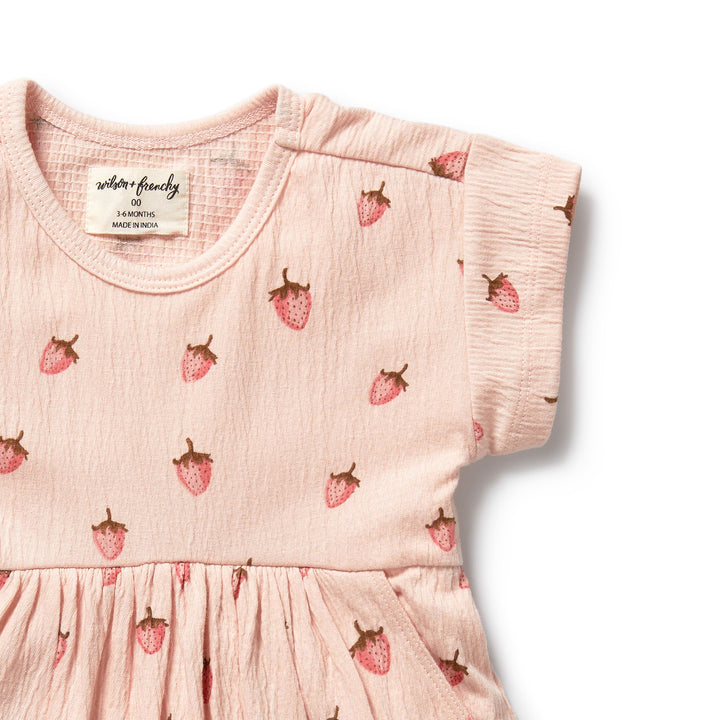 PRE-ORDER - Wilson & Frenchy Organic Dress - Strawberry Kisses