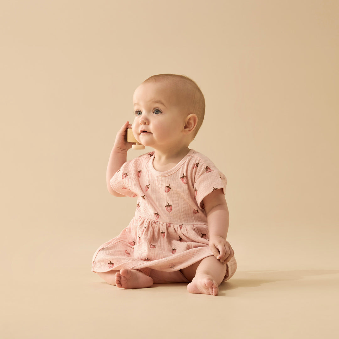 PRE-ORDER - Wilson & Frenchy Organic Dress - Strawberry Kisses