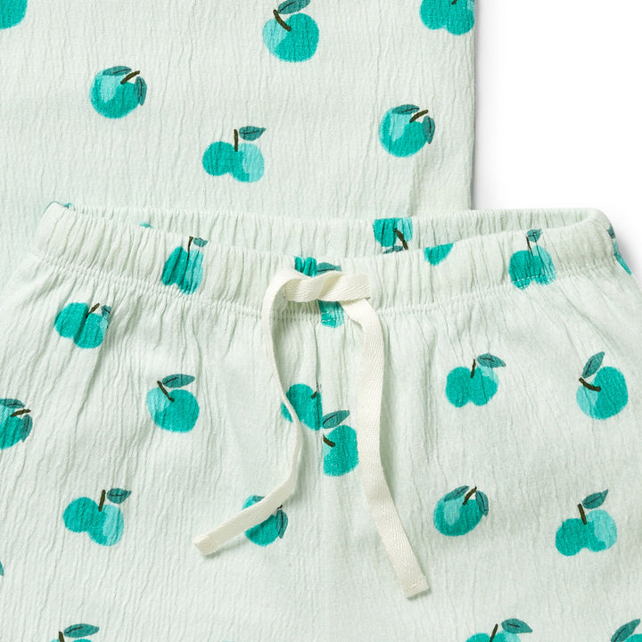 PRE-ORDER - Wilson & Frenchy Organic Short Sleeved Pyjamas - Apple Papple
