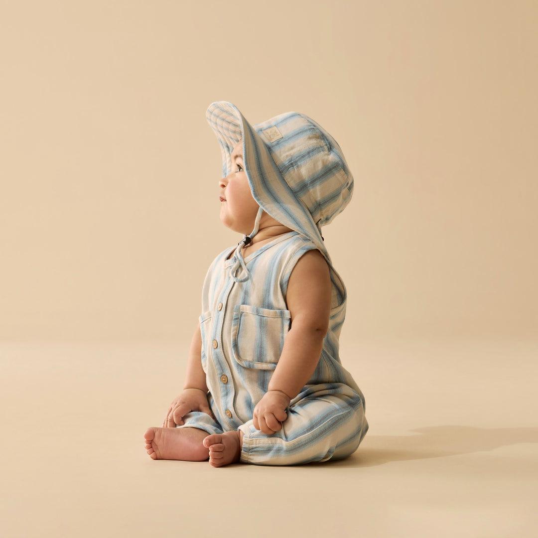 Wilson & Frenchy Organic Sun Hat - Deep Blue Stripe