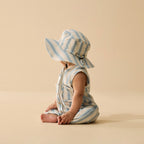 Organic Sun Hat - Deep Blue Stripe