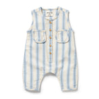 Organic Growsuit - Deep Blue Stripe