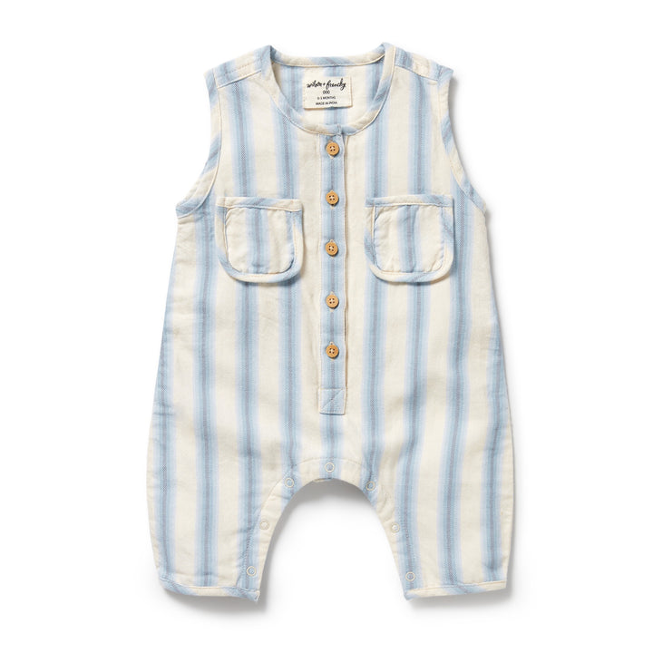 Wilson & Frenchy Organic Growsuit - Deep Blue Stripe