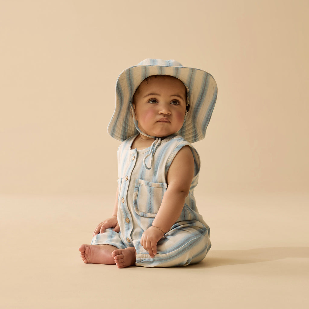 Wilson & Frenchy Organic Growsuit - Deep Blue Stripe