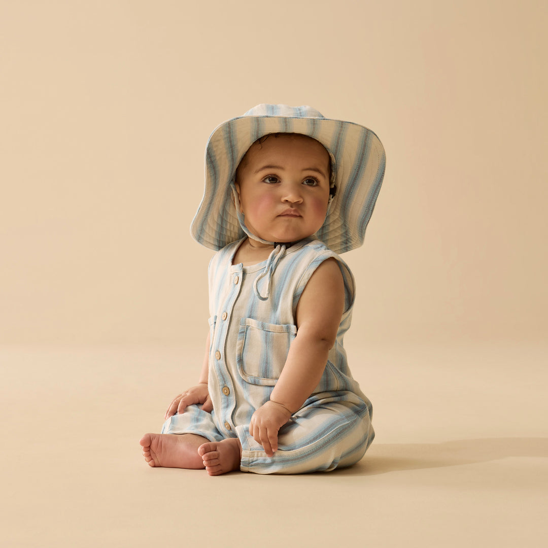 Wilson & Frenchy Organic Growsuit - Deep Blue Stripe