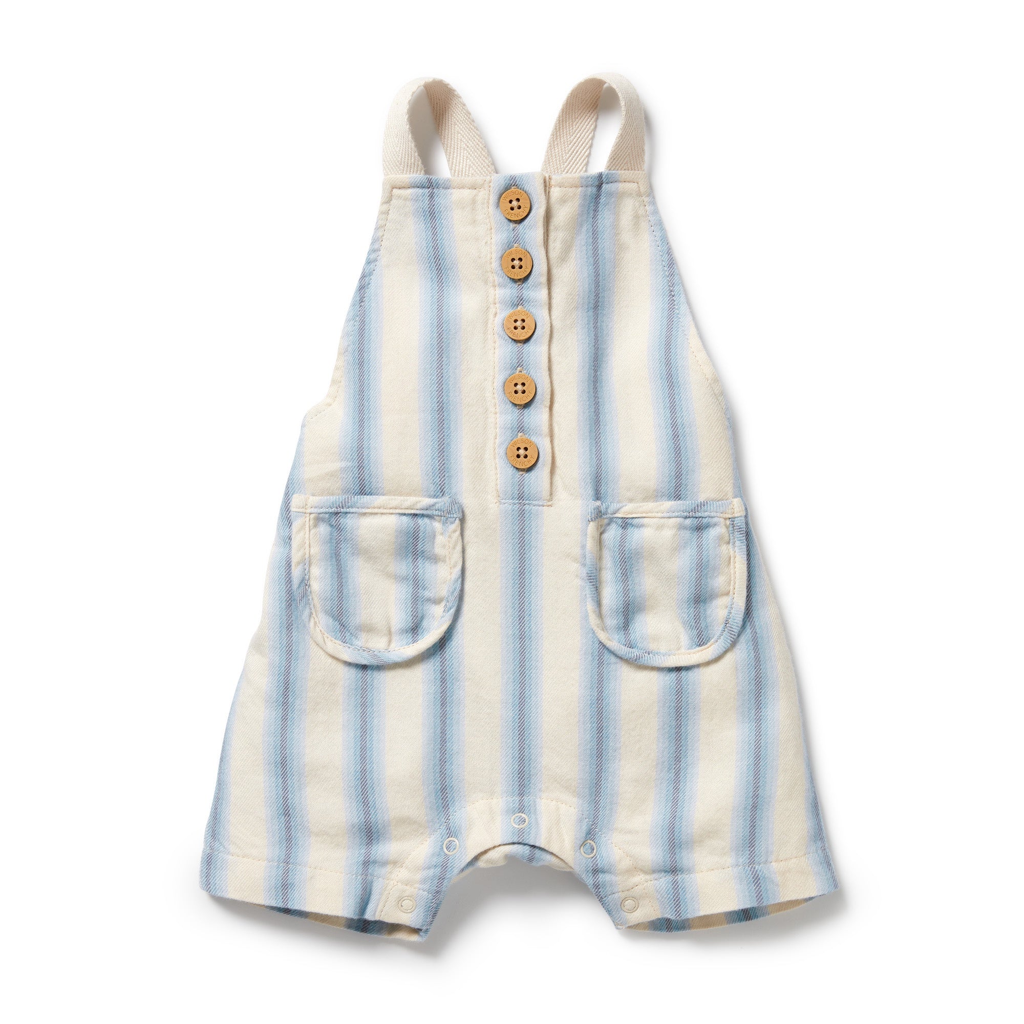 Wilson & Frenchy Organic Overall - Deep Blue Stripe