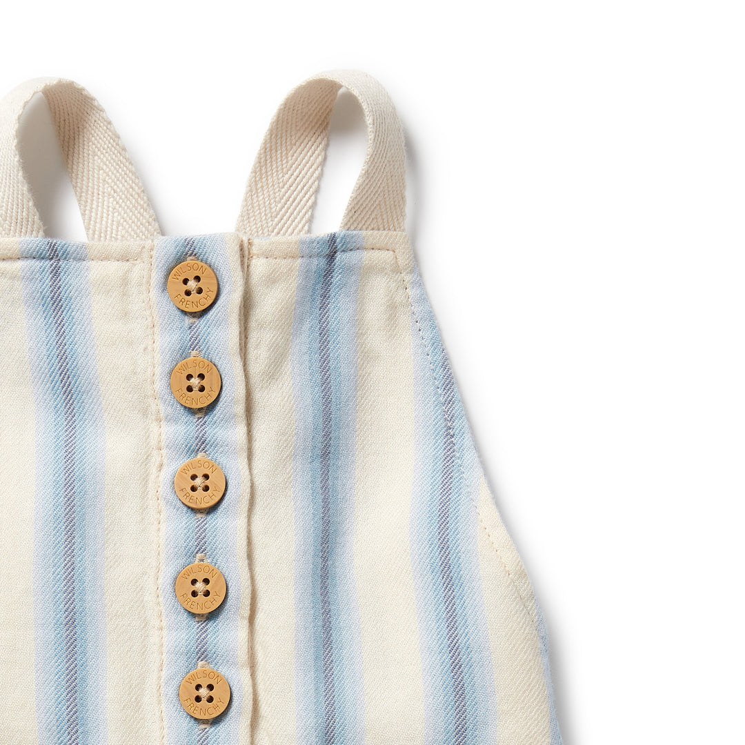 Wilson & Frenchy Organic Overall - Deep Blue Stripe