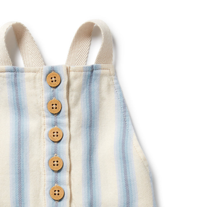 Wilson & Frenchy Organic Overall - Deep Blue Stripe