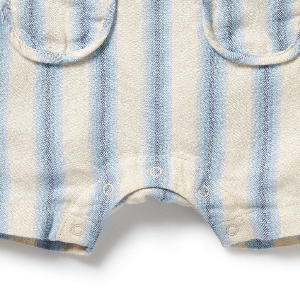 Wilson & Frenchy Organic Overall - Deep Blue Stripe