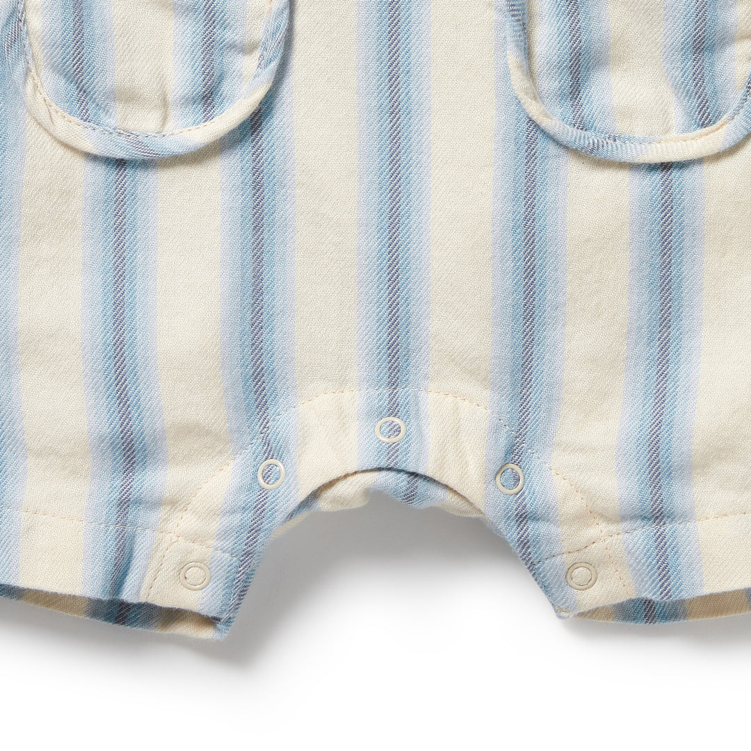 Wilson & Frenchy Organic Overall - Deep Blue Stripe