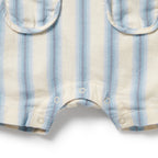Organic Overall - Deep Blue Stripe