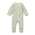 Organic Zipsuit with Feet - Periwinkle