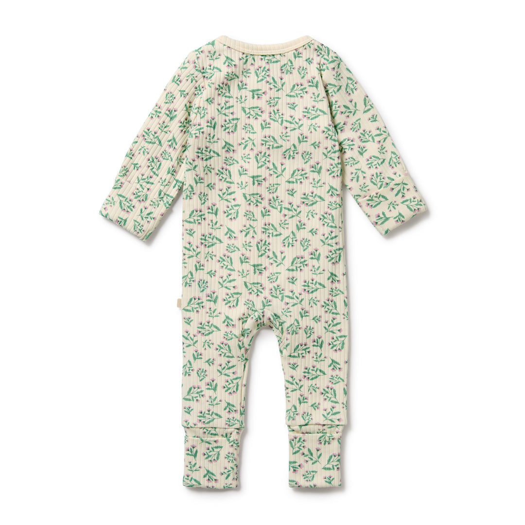 Wilson & Frenchy Organic Zipsuit with Feet - Periwinkle
