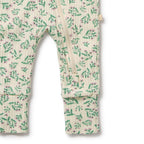 Organic Zipsuit with Feet - Periwinkle