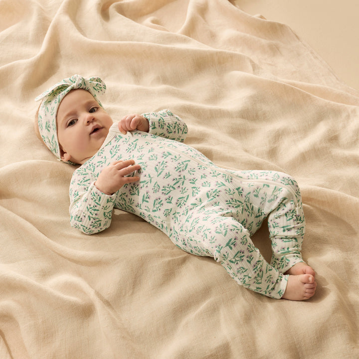 Wilson & Frenchy Organic Zipsuit with Feet - Periwinkle