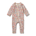 Organic Zipsuit with Feet - Summer Bloom