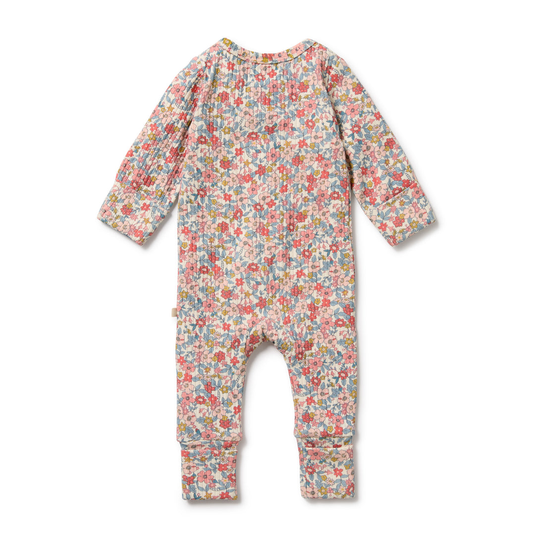 Wilson & Frenchy Organic Zipsuit with Feet - Summer Bloom