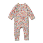 Organic Zipsuit with Feet - Summer Bloom