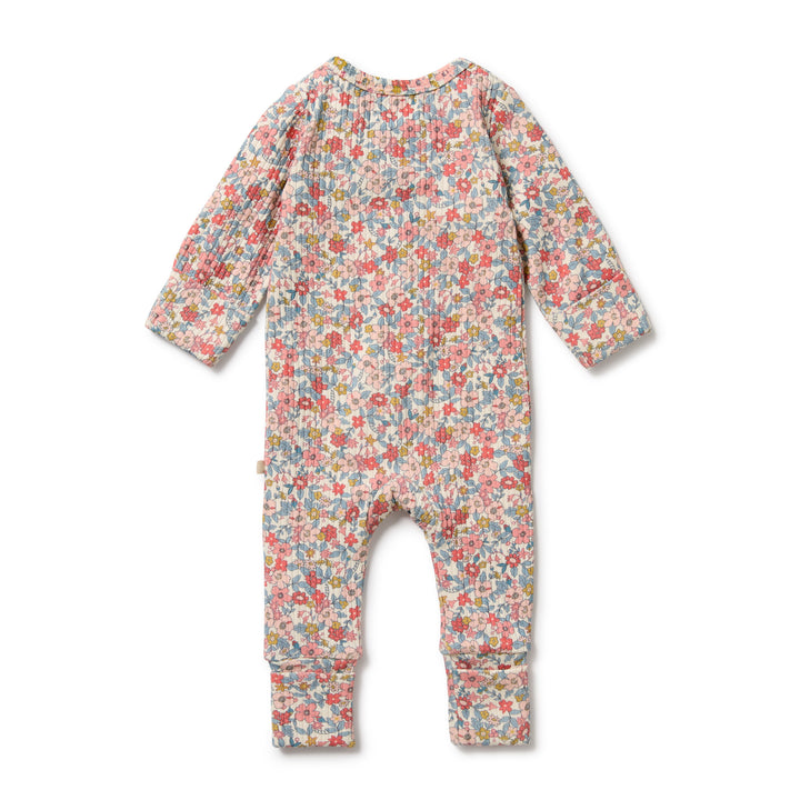 Wilson & Frenchy Organic Zipsuit with Feet - Summer Bloom
