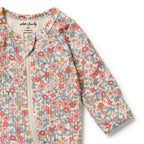 Organic Zipsuit with Feet - Summer Bloom