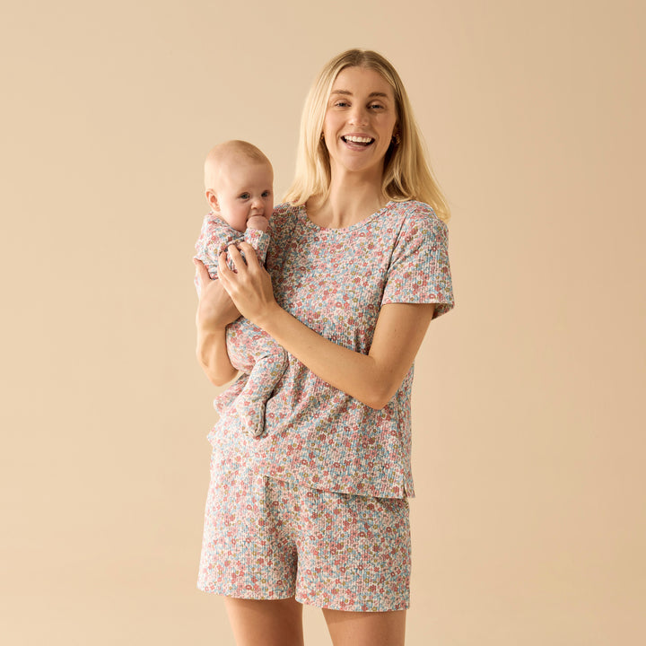 Wilson & Frenchy Organic Zipsuit with Feet - Summer Bloom