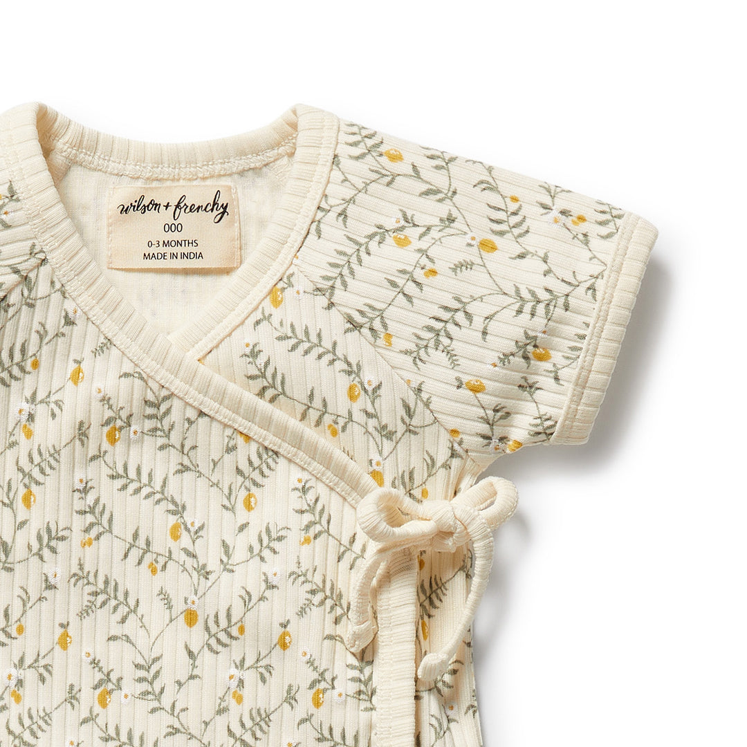 Wilson & Frenchy Organic Kimono Set - Lemon Leaf