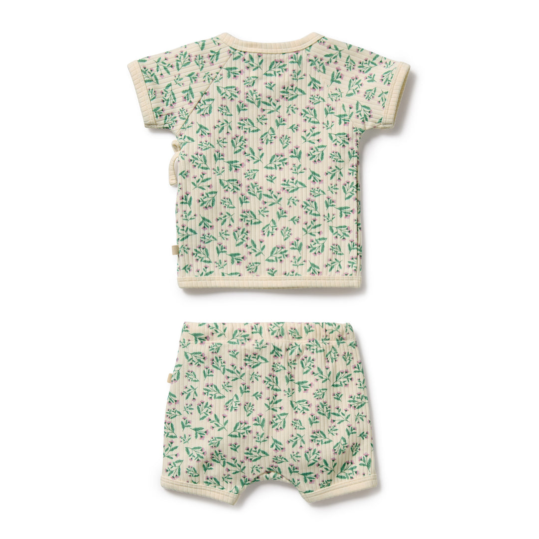 Wilson & Frenchy Organic Kimono Set - Periwinkle