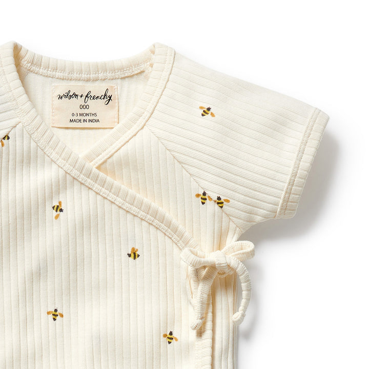Wilson & Frenchy Organic Kimono Set - Bee Mine