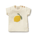 Embroidered Organic Tee - Lemon Leaf