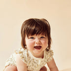 Organic Ruffle Zipsuit - Lemon Leaf