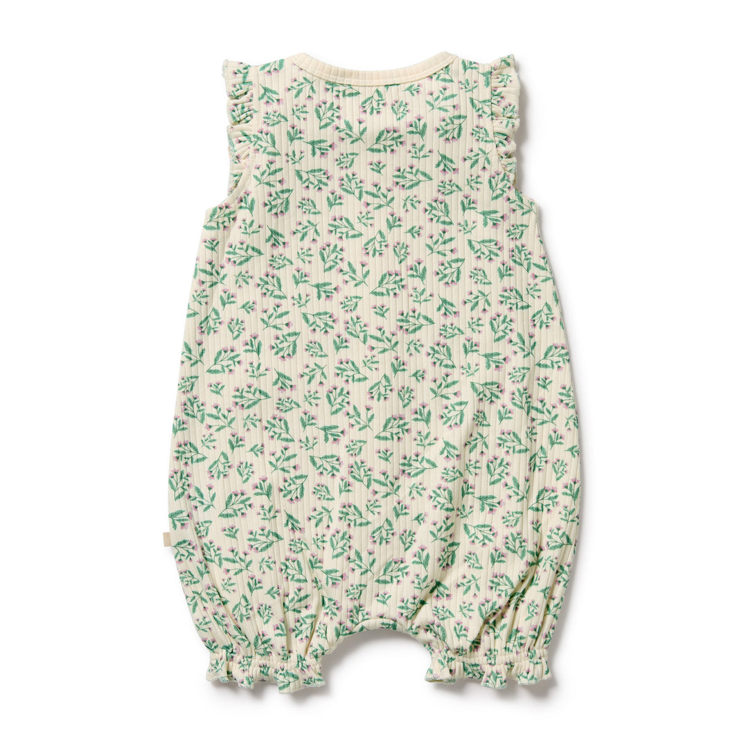 Wilson & Frenchy Organic Ruffle Zipsuit - Periwinkle