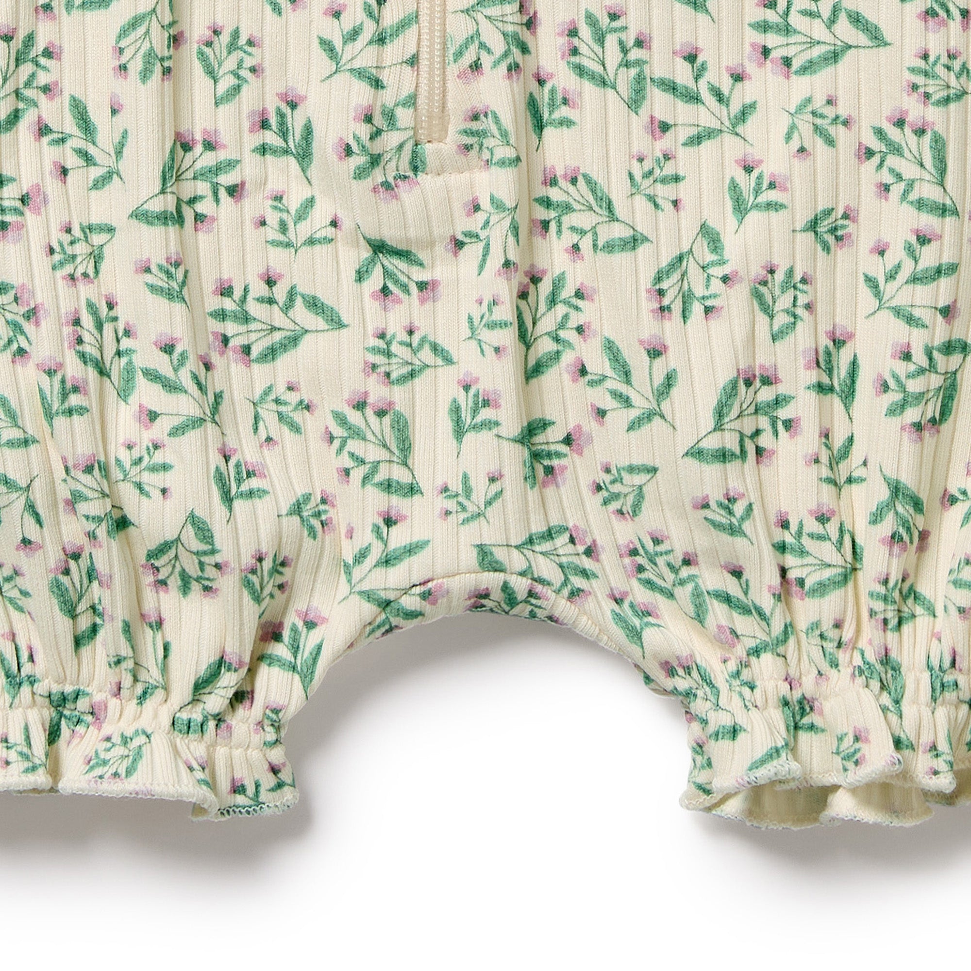 Wilson & Frenchy Organic Ruffle Zipsuit - Periwinkle