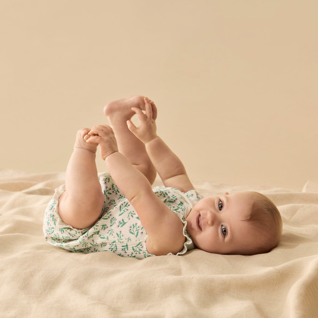 Wilson & Frenchy Organic Ruffle Zipsuit - Periwinkle