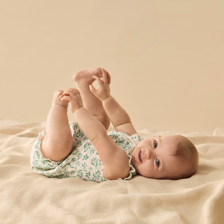 Wilson & Frenchy Organic Ruffle Zipsuit - Periwinkle
