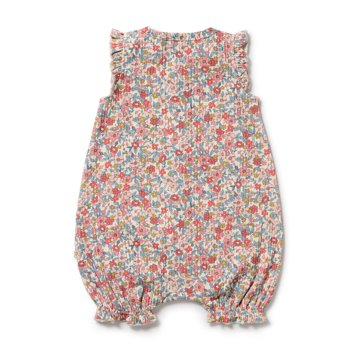Wilson & Frenchy Organic Ruffle Zipsuit - Summer Bloom