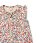 Organic Ruffle Zipsuit - Summer Bloom