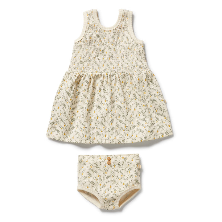 Wilson & Frenchy Organic Dress Set - Lemon Leaf