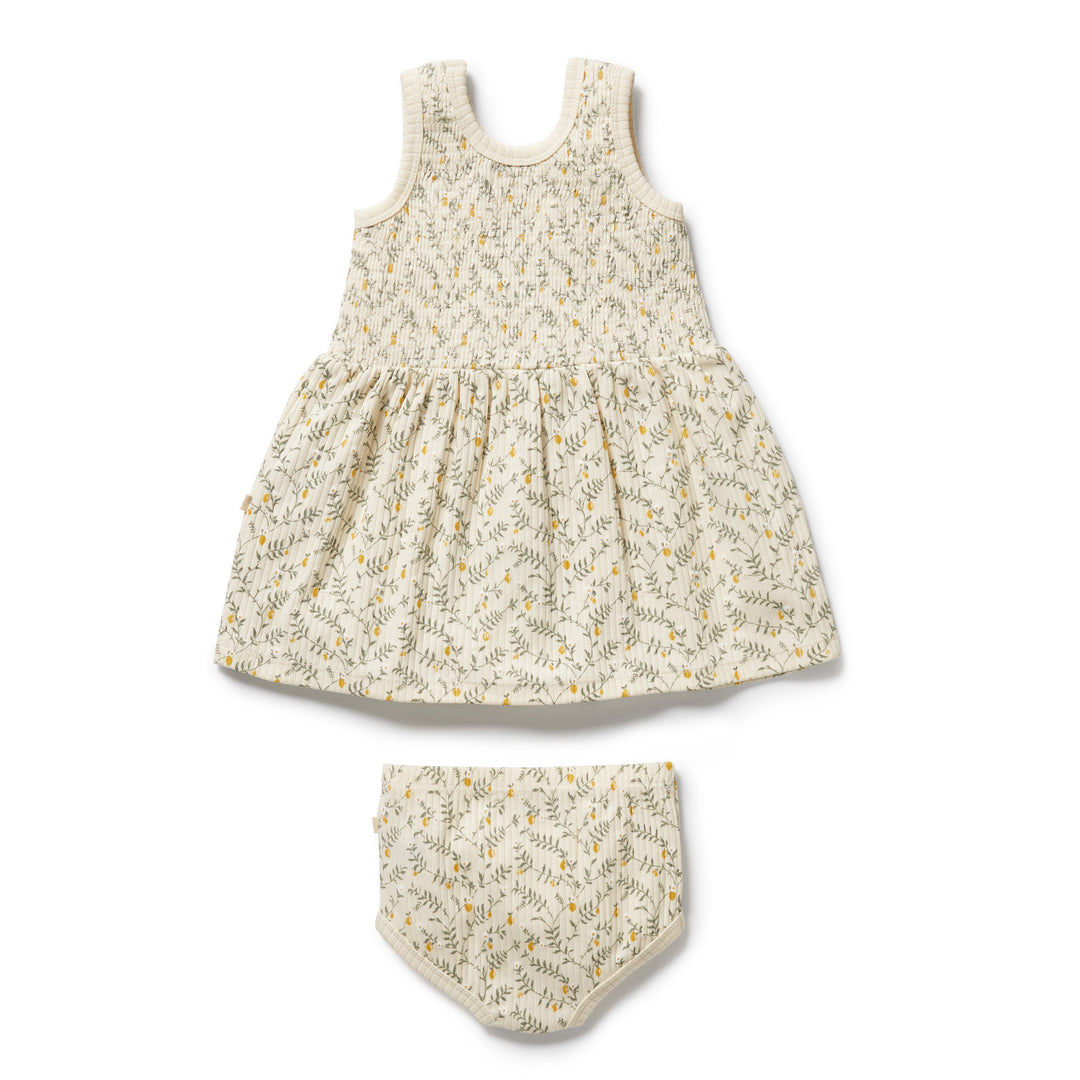 Wilson & Frenchy Organic Dress Set - Lemon Leaf