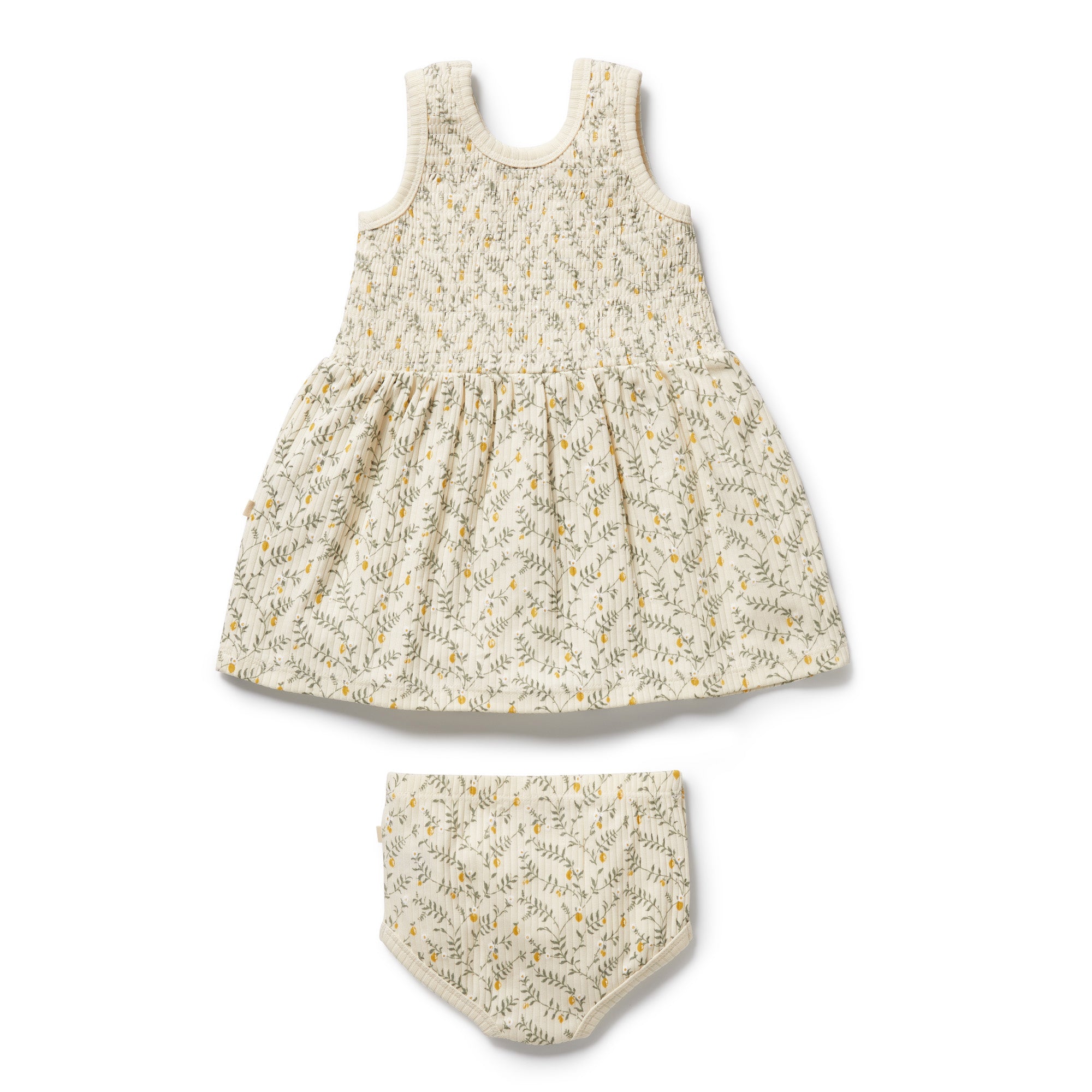 Wilson & Frenchy Organic Dress Set - Lemon Leaf