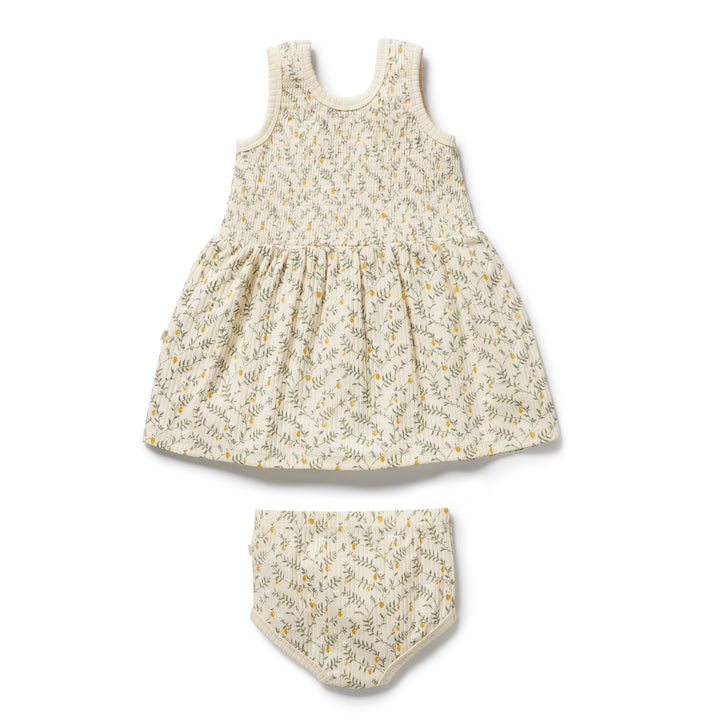 Wilson & Frenchy Organic Dress Set - Lemon Leaf