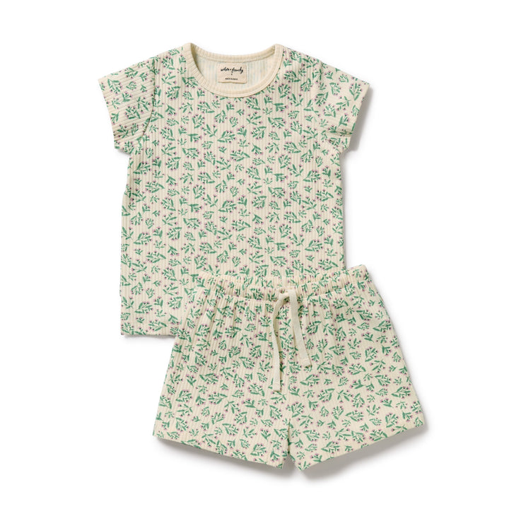 Wilson & Frenchy Organic Short Sleeved Pyjamas - Periwinkle