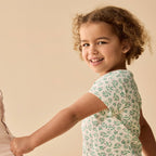Organic Short Sleeved Pyjamas - Periwinkle