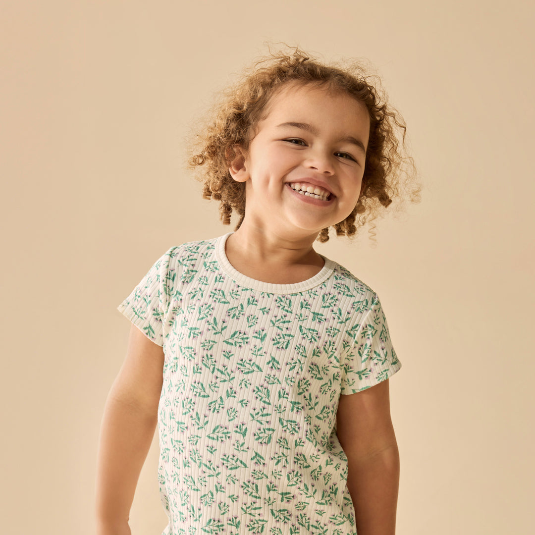 Wilson & Frenchy Organic Short Sleeved Pyjamas - Periwinkle
