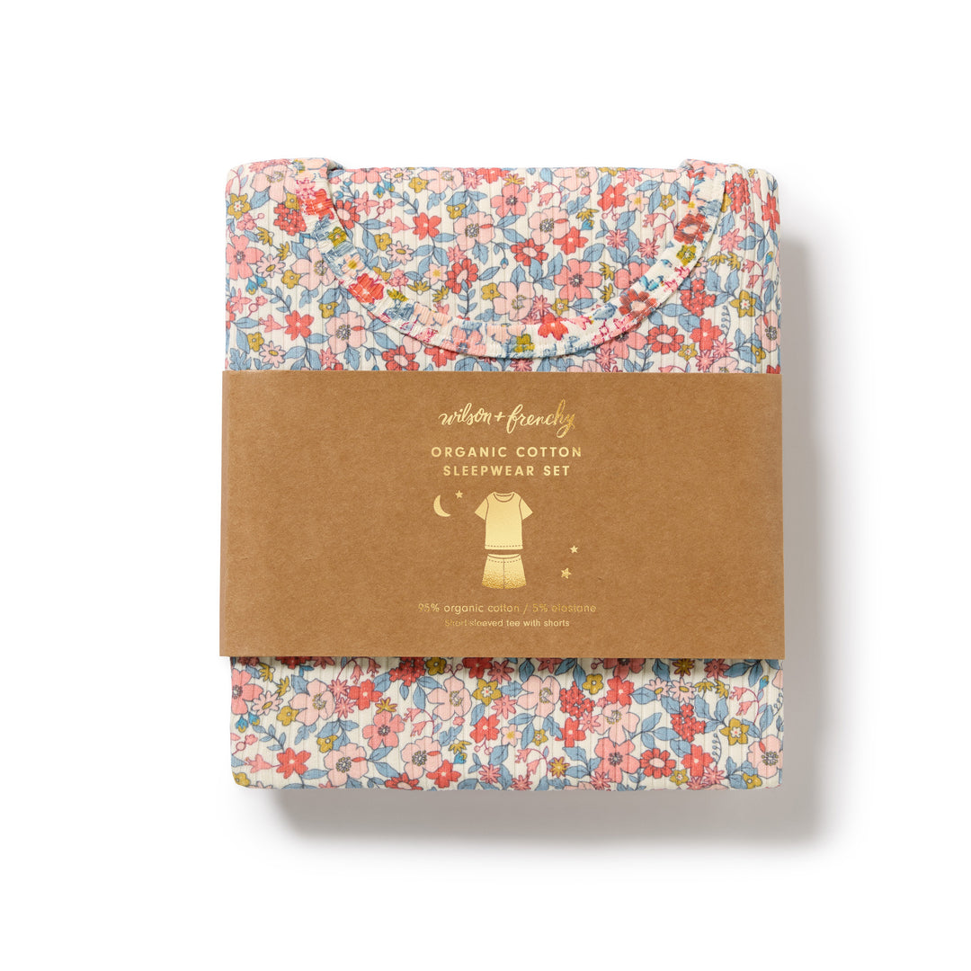 Wilson & Frenchy Organic Short Sleeved Pyjamas - Summer Bloom