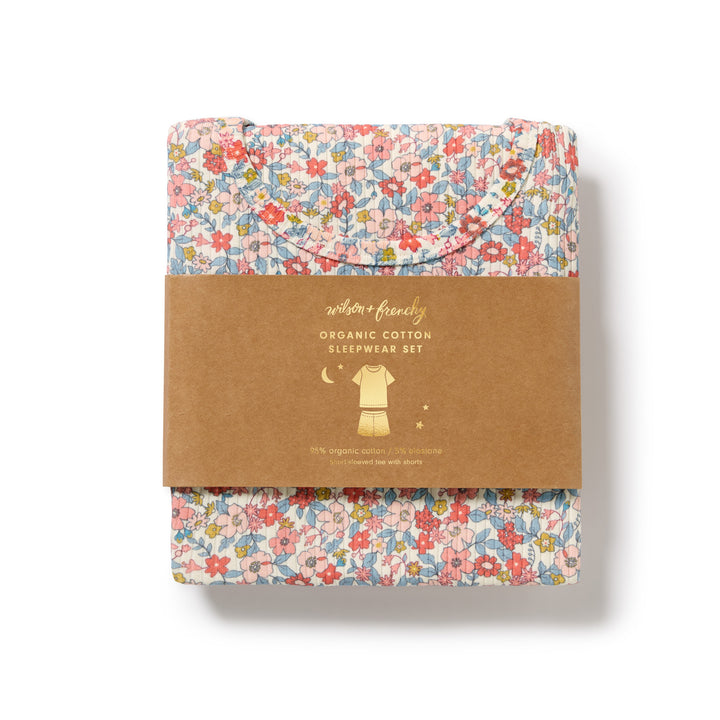 Wilson & Frenchy Organic Short Sleeved Pyjamas - Summer Bloom