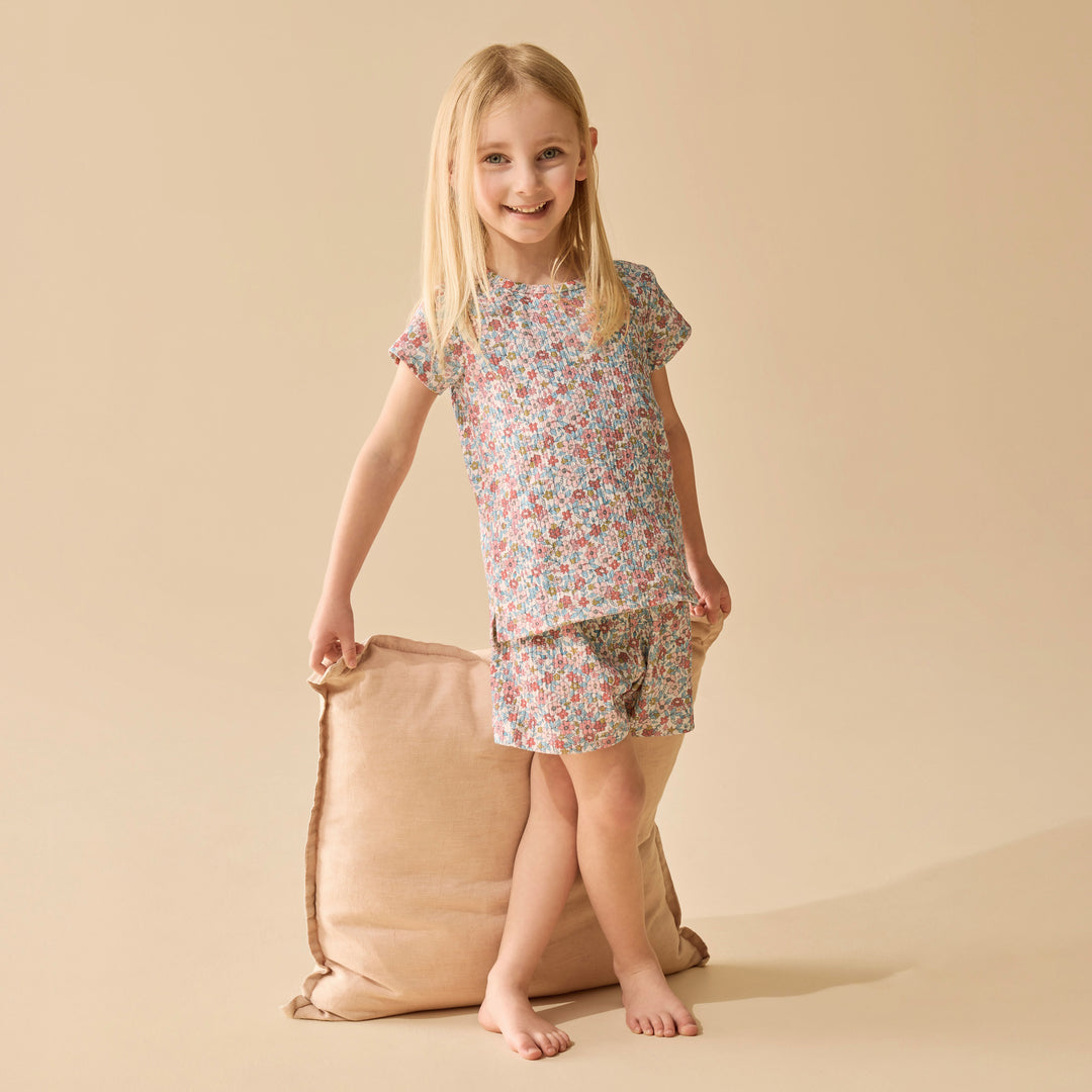 Wilson & Frenchy Organic Short Sleeved Pyjamas - Summer Bloom