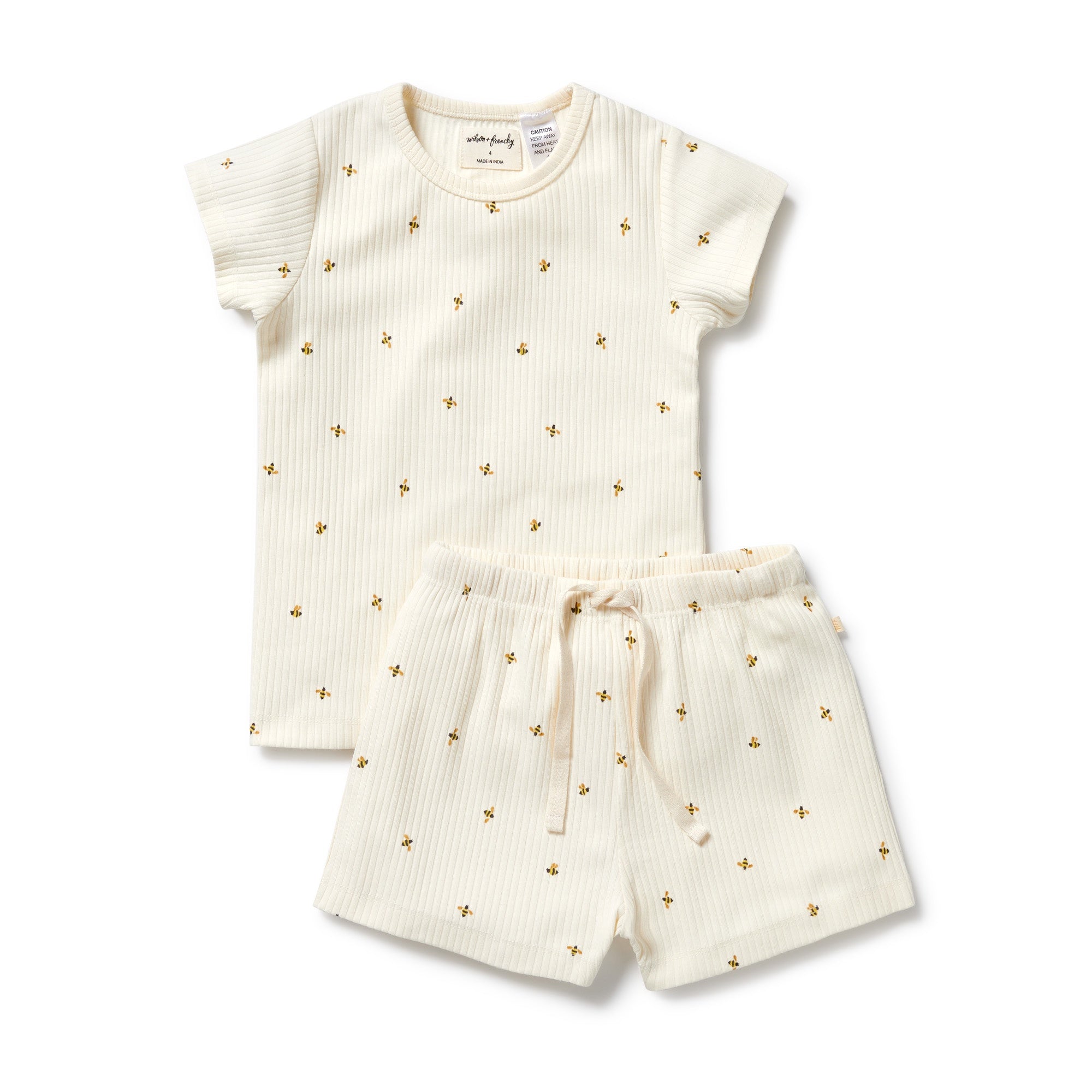 Wilson & Frenchy Organic Short Sleeved Pyjamas - Bee Mine