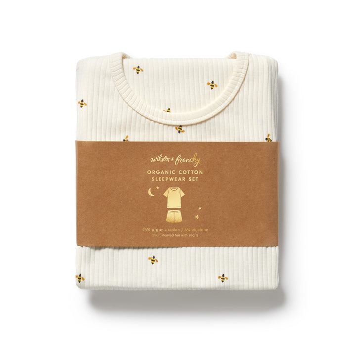 Wilson & Frenchy Organic Short Sleeved Pyjamas - Bee Mine