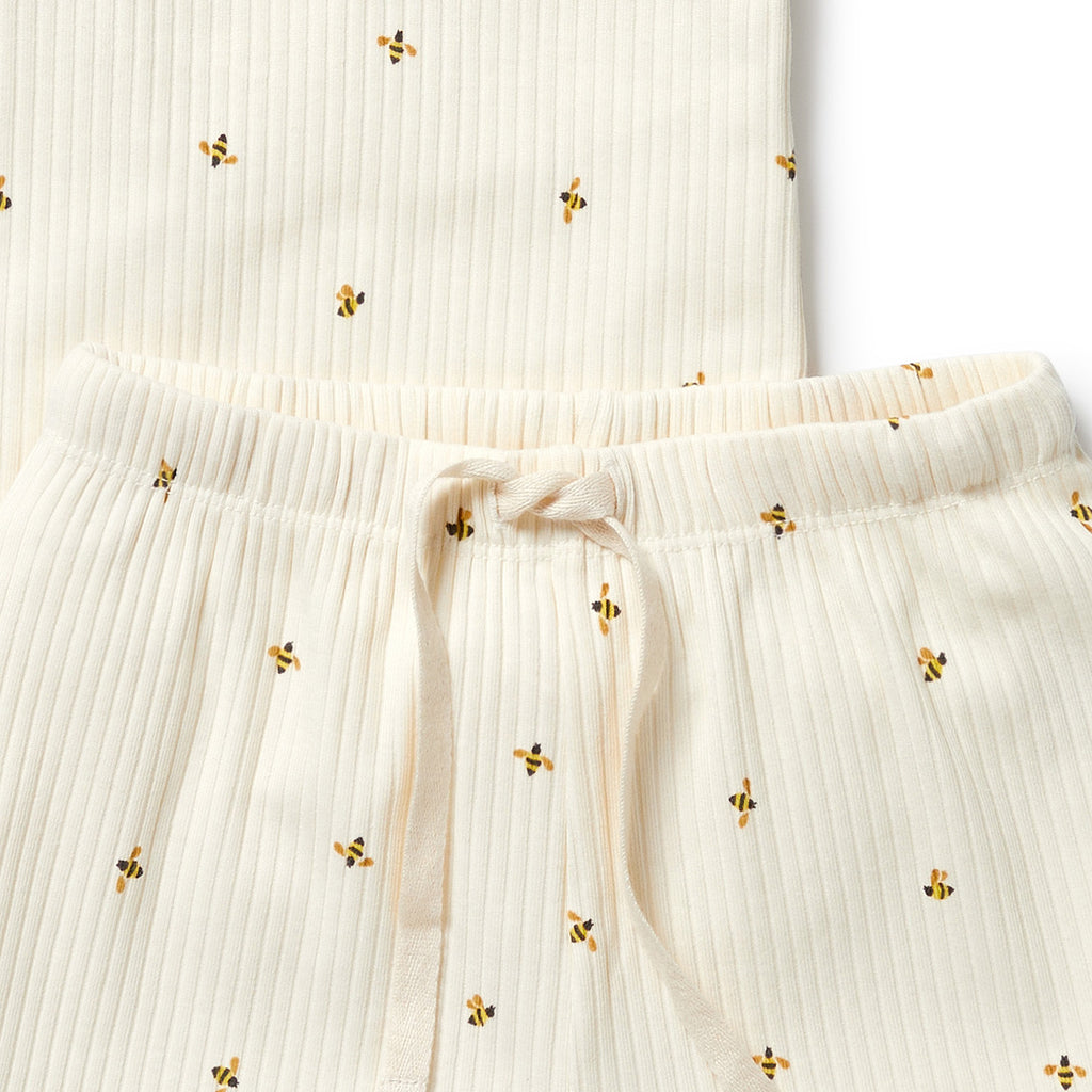 Wilson & Frenchy Organic Short Sleeved Pyjamas - Bee Mine