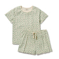 Organic Womens Short Sleeved Pyjamas - Periwinkle